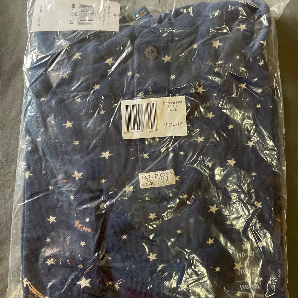 Kids navy blue shirt with stars